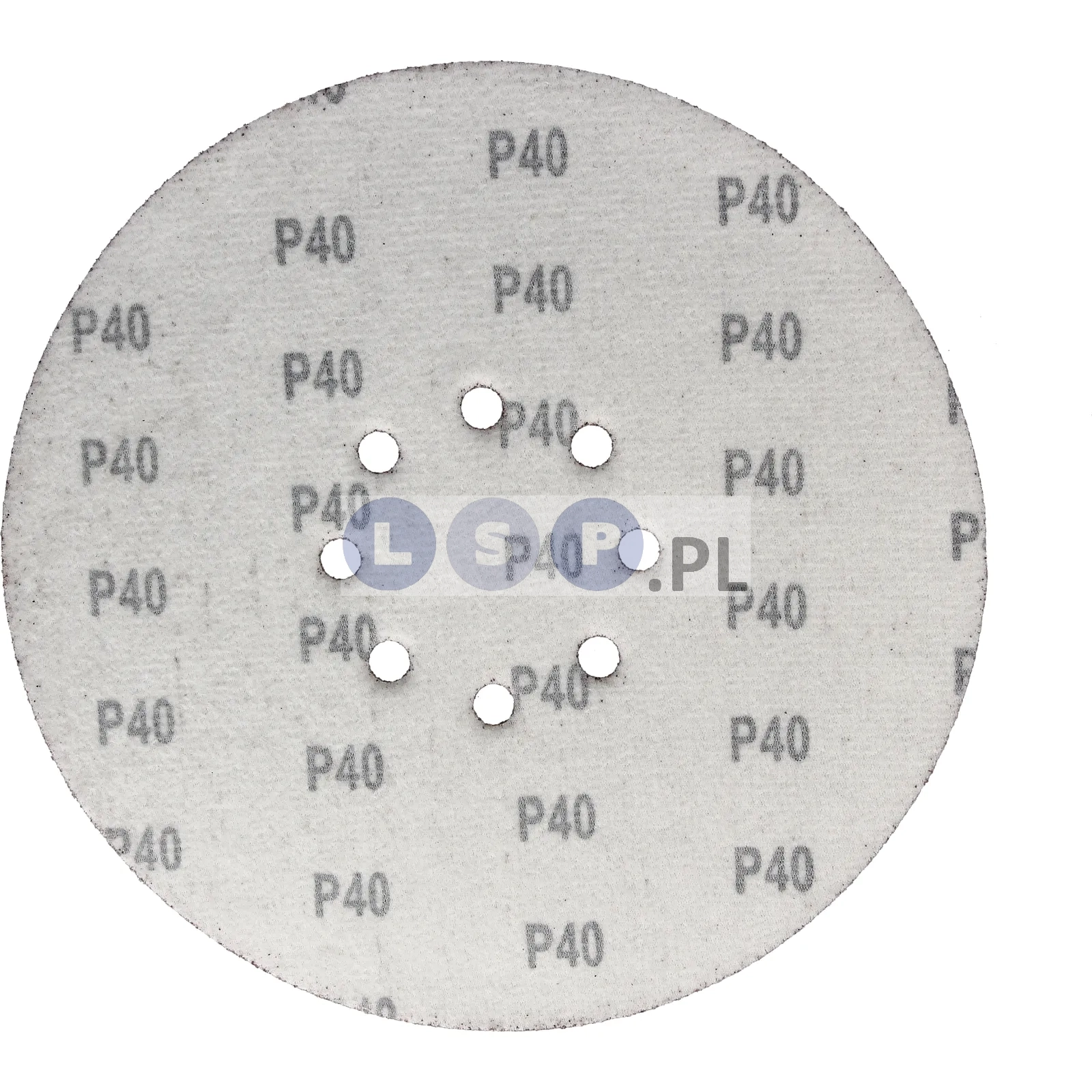 Papier ścierny krążek na rzep do żyrafy gipsu 225 mm GR40 z otworami