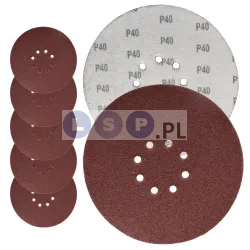 Papier ścierny krążek na rzep do żyrafy gipsu 225 mm GR40 z otworami