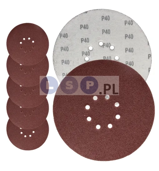 Papier ścierny krążek na rzep do żyrafy gipsu 225 mm GR40 z otworami