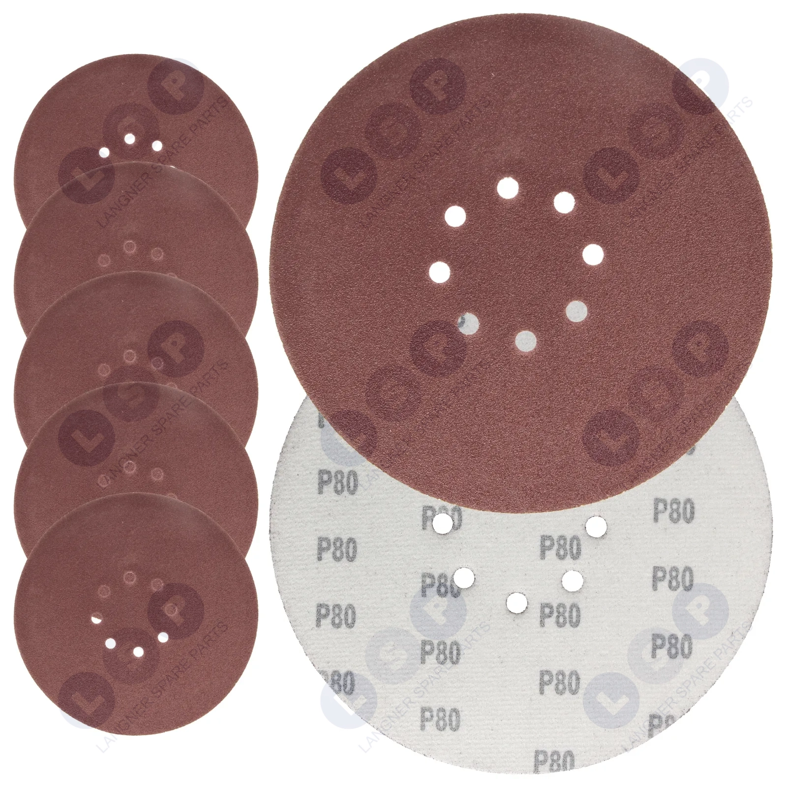 Papier ścierny krążek na rzep do żyrafy gipsu 225 mm GR80 z otworami