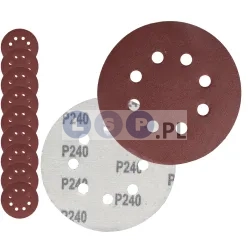 P240 OTWORY KRĄŻKI ŚCIERNE 125 NA RZEP 10SZT-1KPL