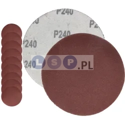 Papier ścierny do szlifierki na rzep 125 MM GR240 10 sztuk