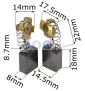 Szczotki węglowe do elektronarzędzi 8x14.5x18 mm uniwersalne