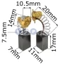 Szczotki węglowe 7x11x17 mm CELMA PRDa 140 DEO HIKOKI DWT