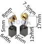 Szczotki węglowe do elektronarzędzi 6x9x12 mm uniwersalne