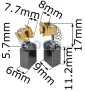 Szczotki węglowe do elektronarzędzi 6x9x11.2 mm uniwersalne