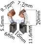 Szczotki węglowe 6x10x11.6 mm DWT WS Blaukraft BWS