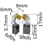 Szczotki węglowe 6x9x12 mm Graphite, Dedra i inne.