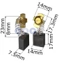 Szczotki węglowe do elektronarzędzi 7.5x14x17mm uniwersalne