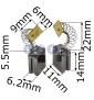 Szczotki węglowe 6.2x11x14mm uniwersalne VERTO GRAPHITE