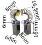 Szczotki węglowe 6x8x16 mm uniwersalne szlifierki pilarki wiertarki