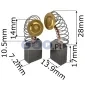 Szczotki węglowe do elektronarzędzi 7.2 x 13.9 x 17 mm uniwersalne