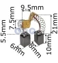 Szczotki węglowe 6x8x10 mm do SKILL RYOBI EINHELL PARKSIDE