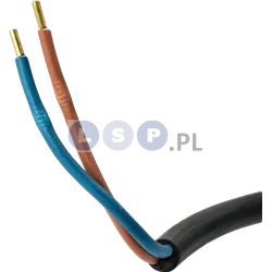 Przewód kabel wtyczka POLSKI gumowy 2x1.5mm 3m