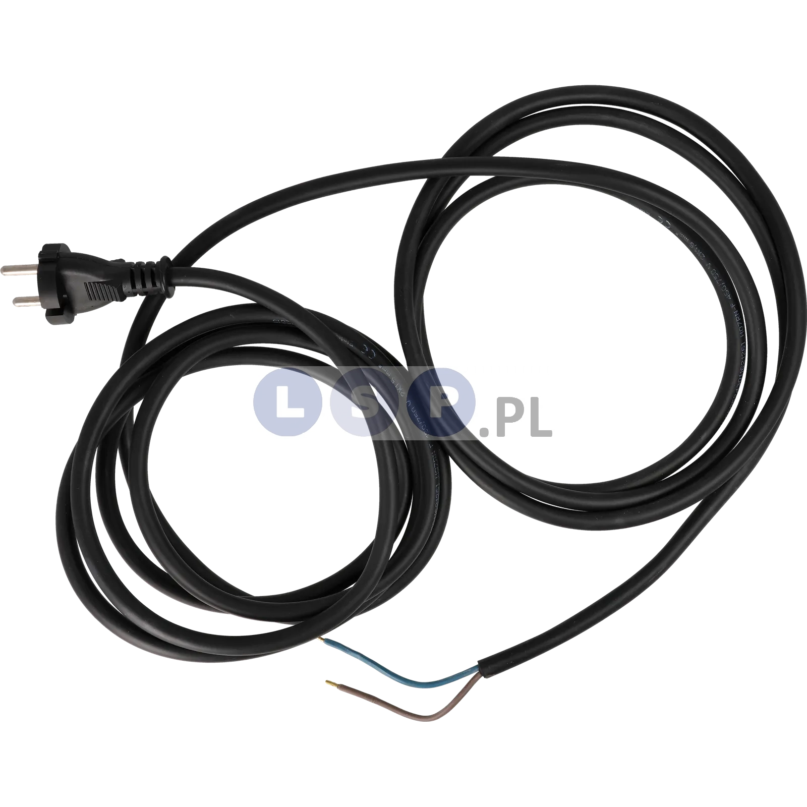 Przewód kabel wtyczka POLSKI gumowy 2x1.5 mm 4.5m