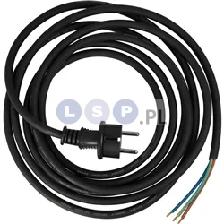 Przewód kabel wtyczka POLSKI gumowy 3x1.5 mm 4m