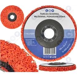 Tarcza ścierna z włókniny włosy murzyna 125MM pomarańczowa