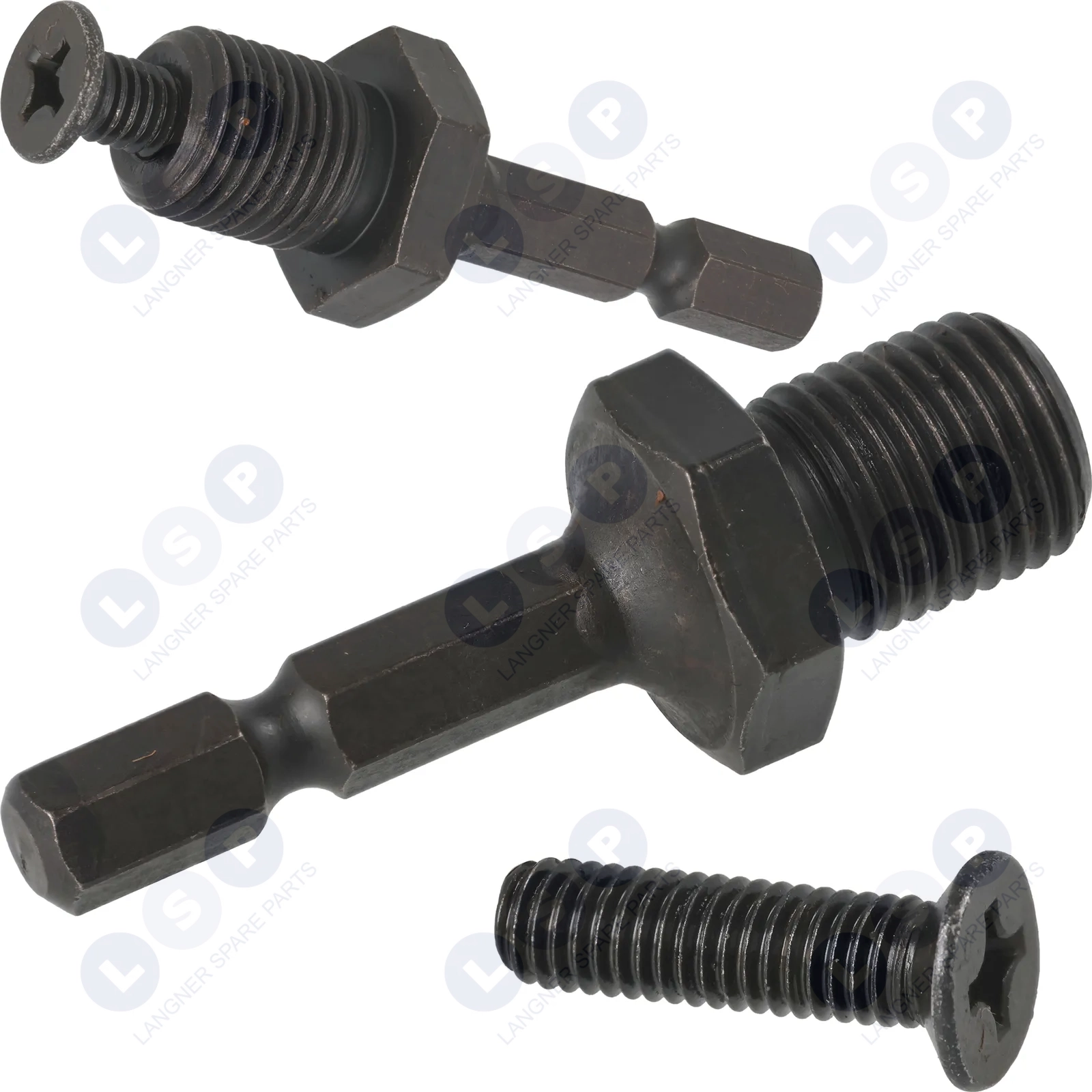 Przelotka 1/4' hex na 1/2' gwint adapter do wkrętarki zakrętarki