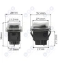 Wyłącznik włącznik kołyskowy ON-OFF 15A 250V IP55 4 styki