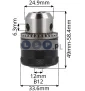 Uchwyt do wiertarki futerko B12 1.5-10mm kluczykowy