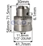 Uchwyt wiertarski do wiertarki GŁOWICA FUTERKO GŁÓWKA 1/2 13 MM ADAPTER SDS