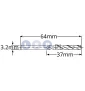 Wiertło kobaltowe do metalu 3.2 mm 2szt HSS-E HSSco5 M35