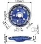 TARCZA do szlifowania betonu garnkowa segmentowa 125mm