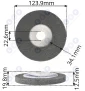 Tarcza polerska nylonowa 125 MM STAL ALUMINIUM INOX