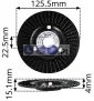 Tarcza do szlifowania drewna tarnik skośny 125 MM PŁASKA