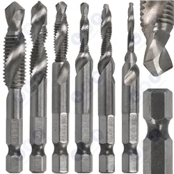 Zestaw wierteł gwintujących HSS M3–M10 6 szt wiercenie i gwintowanie