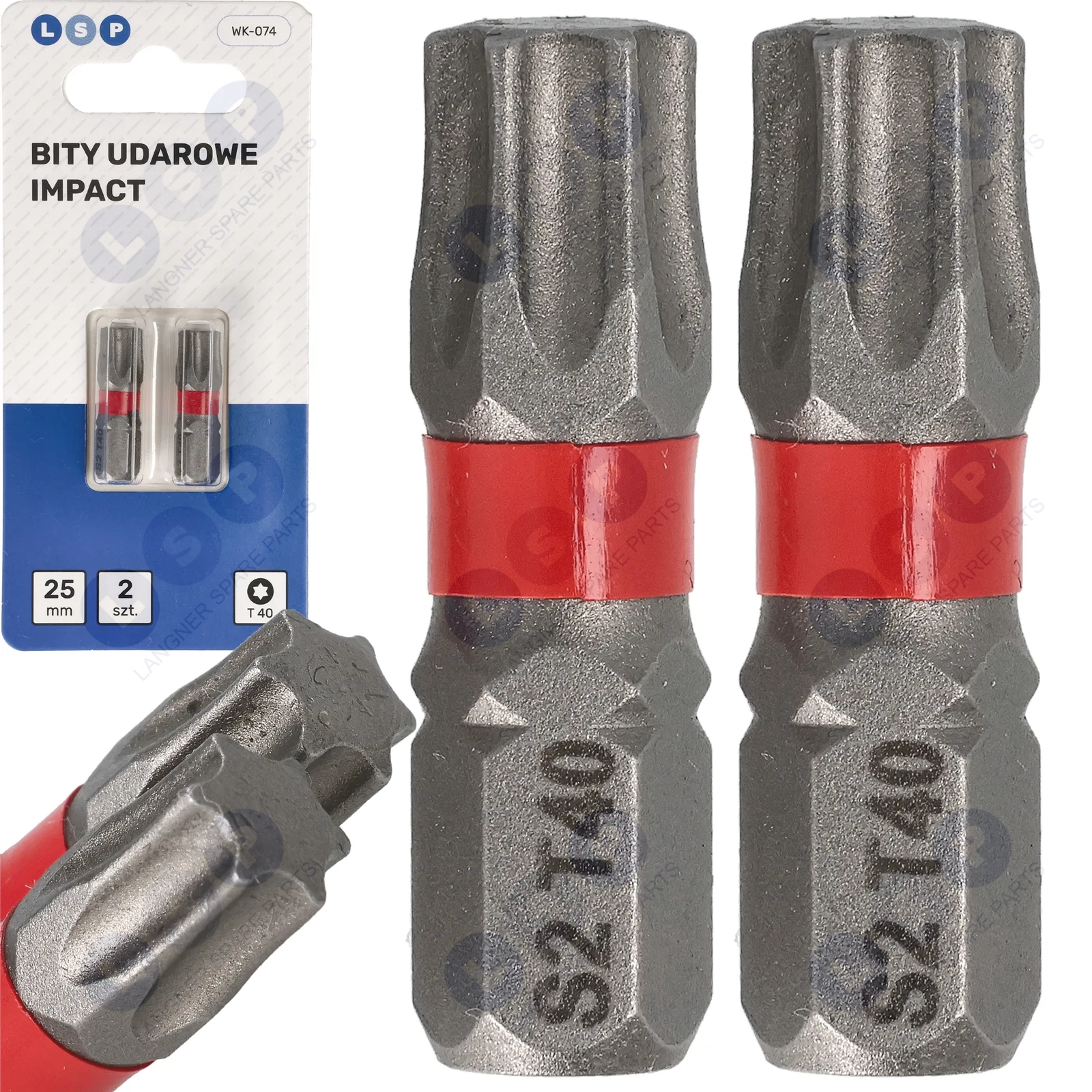Bit udarowy TORX T40 25 MM LSP IMPACT zestaw bitów 2 SZTUKI