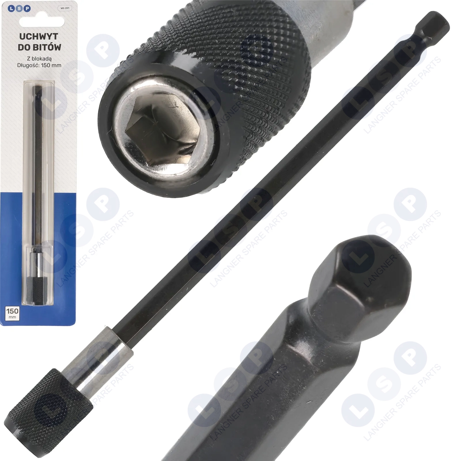 Magnetyczny uchwyt do bitów szybkomocujący 1/4 150 mm