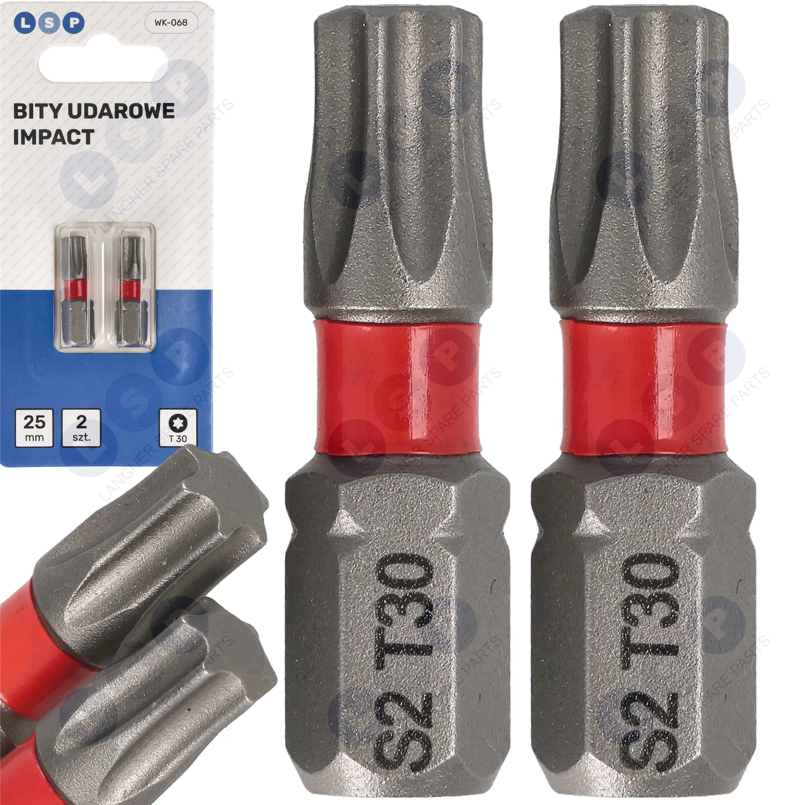 Bit udarowy TORX T30 25 MM LSP IMPACT zestaw bitów 2 SZTUKI
