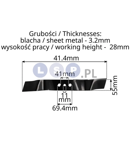 104-035 "NÓŻ 42CM NAC LP42-123L-JR, LS42-123L-JR,