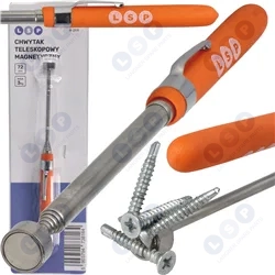 Chwytak magnetyczny teleskopowy z magnesem 72CM mocny 3KG