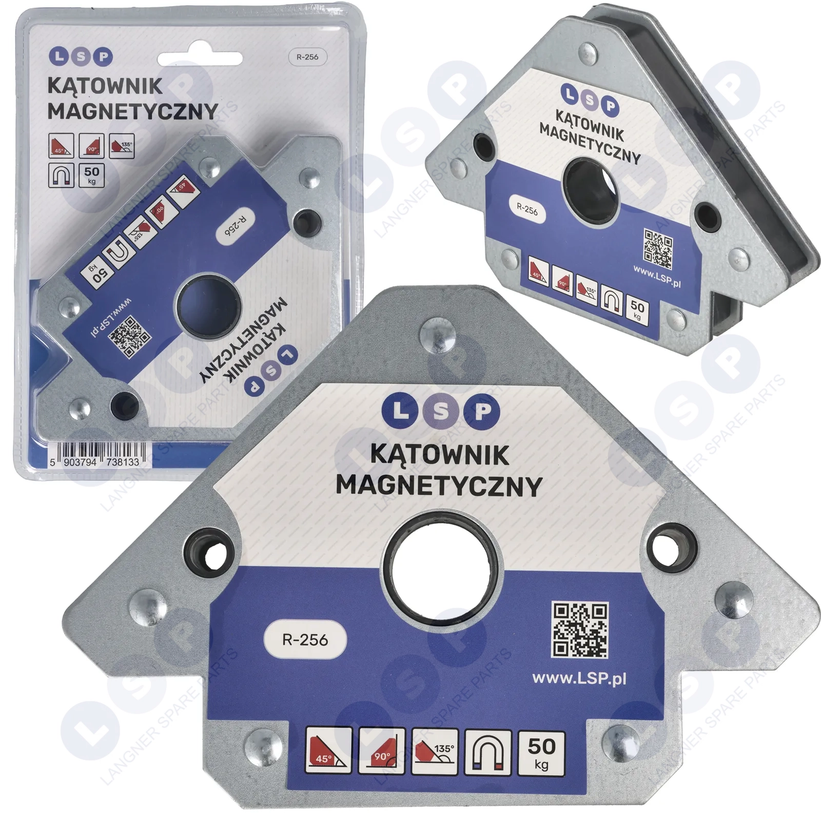 Kątownik magnetyczny spawalniczy uchwyt LSP – udźwig 50 kg