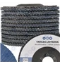 Tarcze listkowe cyrkonowe 125 lamelki do drewna metalu P120 10 sztuk