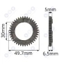 Koło zębate Bosch GBH 2-28 D, DFV, GBH 2-26, 1616312004