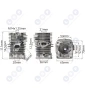 Cylinder tłok PARTNER 350 351 370 371 382 390