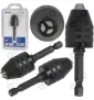 Mini uchwyt wiertarski 0.3–3,6 mm metalowy, bezkluczowy HEX 1/4"