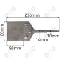 Dłuto płaskie szerokie do skuwania płytek betonu SDS PLUS + 100MM