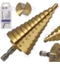 Wiertło stożkowe stopniowe 6-38mm HSS TiN HEX wiertło choinkowe Wiertło stożkowe stopniowe 6-38mm HSS TiN HEX wiertło choinkowe
