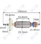 Wirnik do szlifierki MAKITA GA5030 GA5030R 517649-4 zamiennik LSP