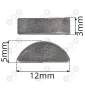 Klin Do Kosy Piły Szlifierki Wiertarki Kosiarki Magneto Koło Pasowe Wpust Czółenkowy 5x12x3 mm Woodruffa DIN 6888 Klin Do Kosy Piły Szlifierki Wiertarki Kosiarki Magneto Koło Pasowe Wpust Czółenkowy 5x12x3 mm Woodruffa DIN 6888
