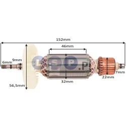 Wirnik do szlifierki kątowej Makita 9554HN/NB 9555HN/NB.