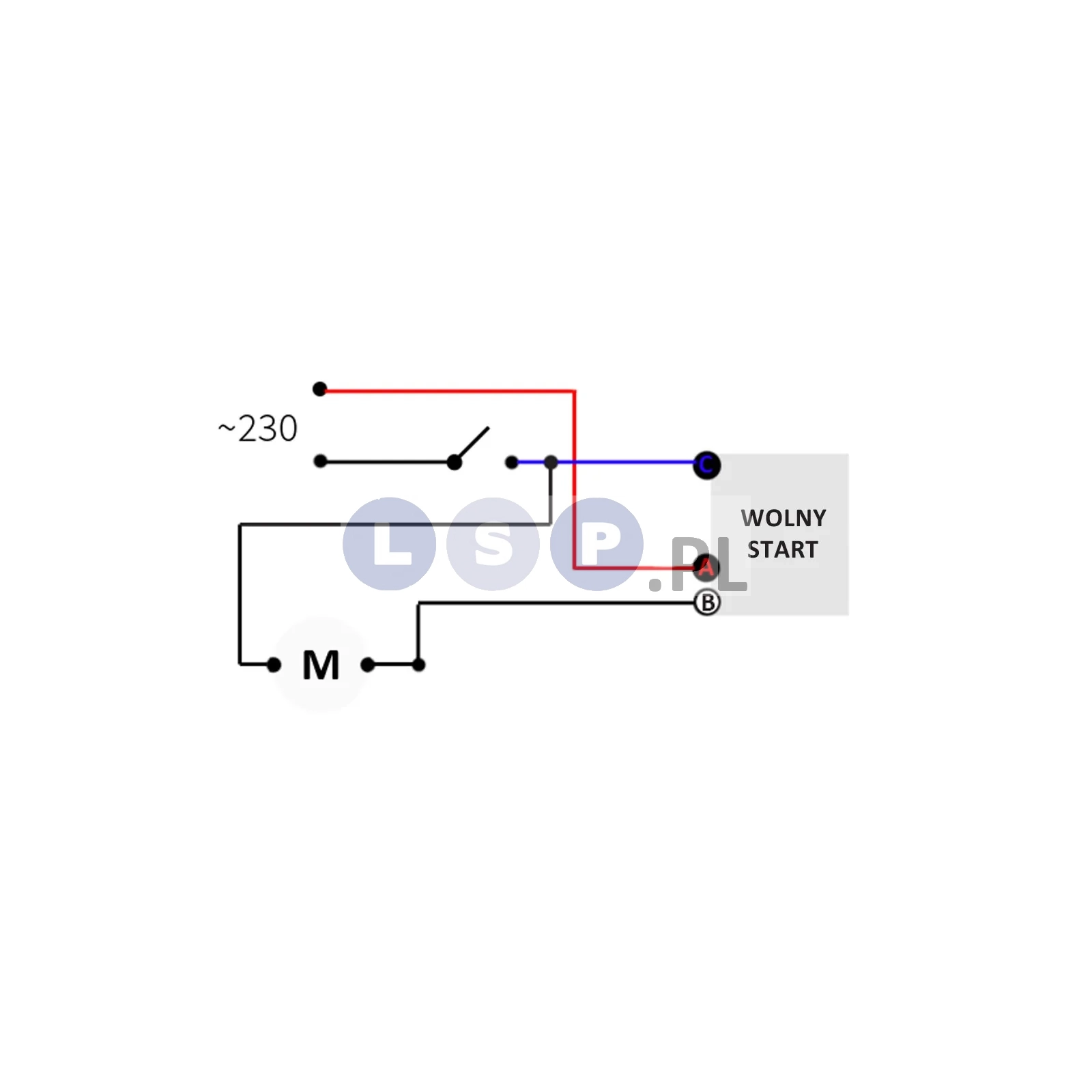 Element rozruchowy do szlifierki kątowej 230 V 16A 230 MM 45-CD330