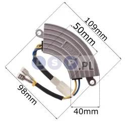 Stabilizator napięcia 2KW Aluminium GX 160, 168F 250V 220 µF