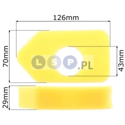 Filtr Powietrza 129*72mm Stary Briggs