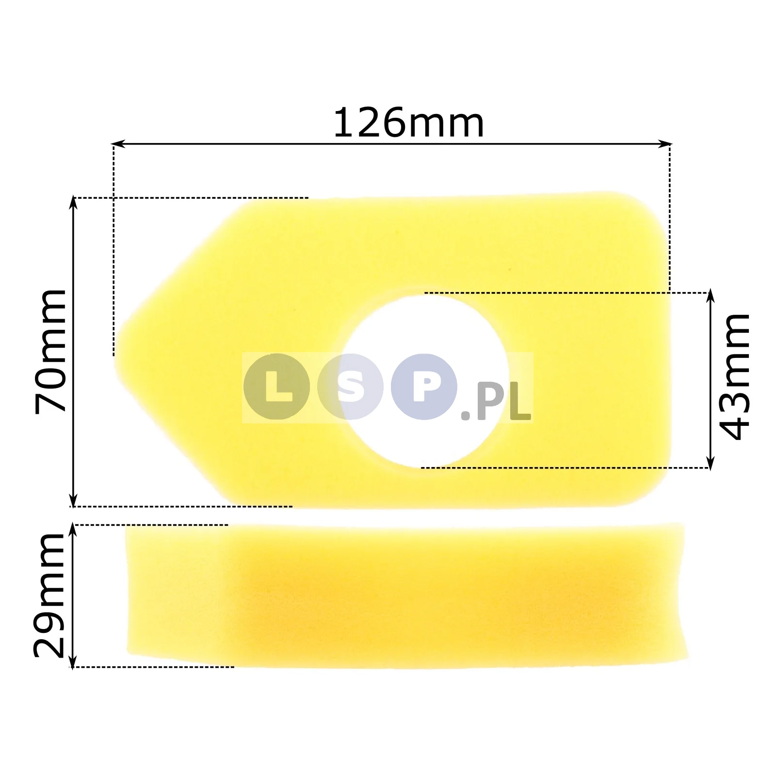 Filtr Powietrza 129*72mm Stary Briggs