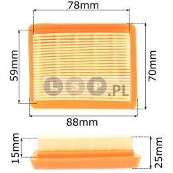 Filtr Powietrza wkład STIHL FS120 200 250 300 350